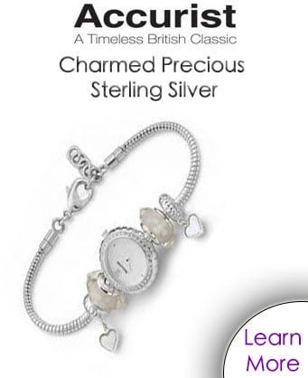 Accurist Charmed Precious Sterling Silver Watch Accurist Charmed Precious Sterling Silver Watch
