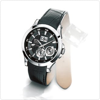 seiko 2005 leather strap wristwatch