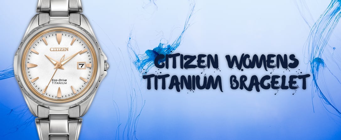 CITIZEN WOMENS TITANIUM BRACELET WHITE DIAL