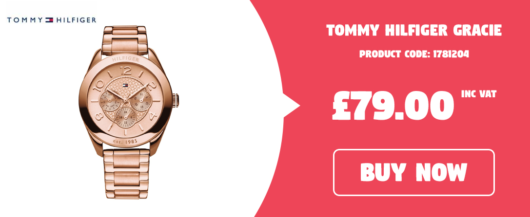 TOMMY HILFIGER WOMENS' GRACIE ROSE-GOLD-PLATE - First Class Watches Blog