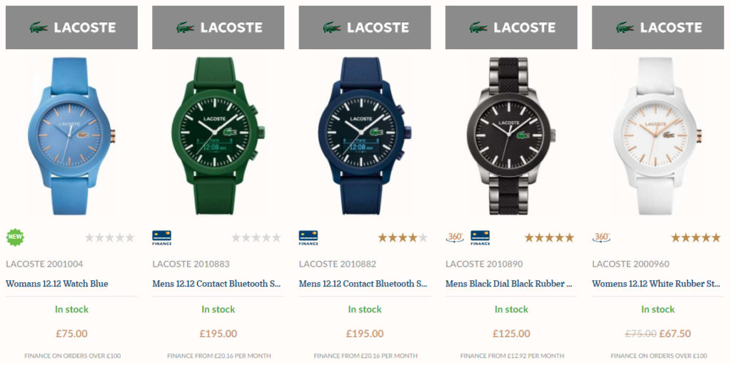 lacoste 12-12 watch collection