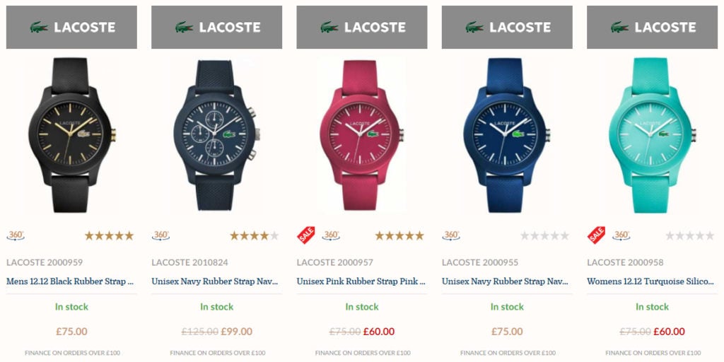 lacoste 12-12 watch collection