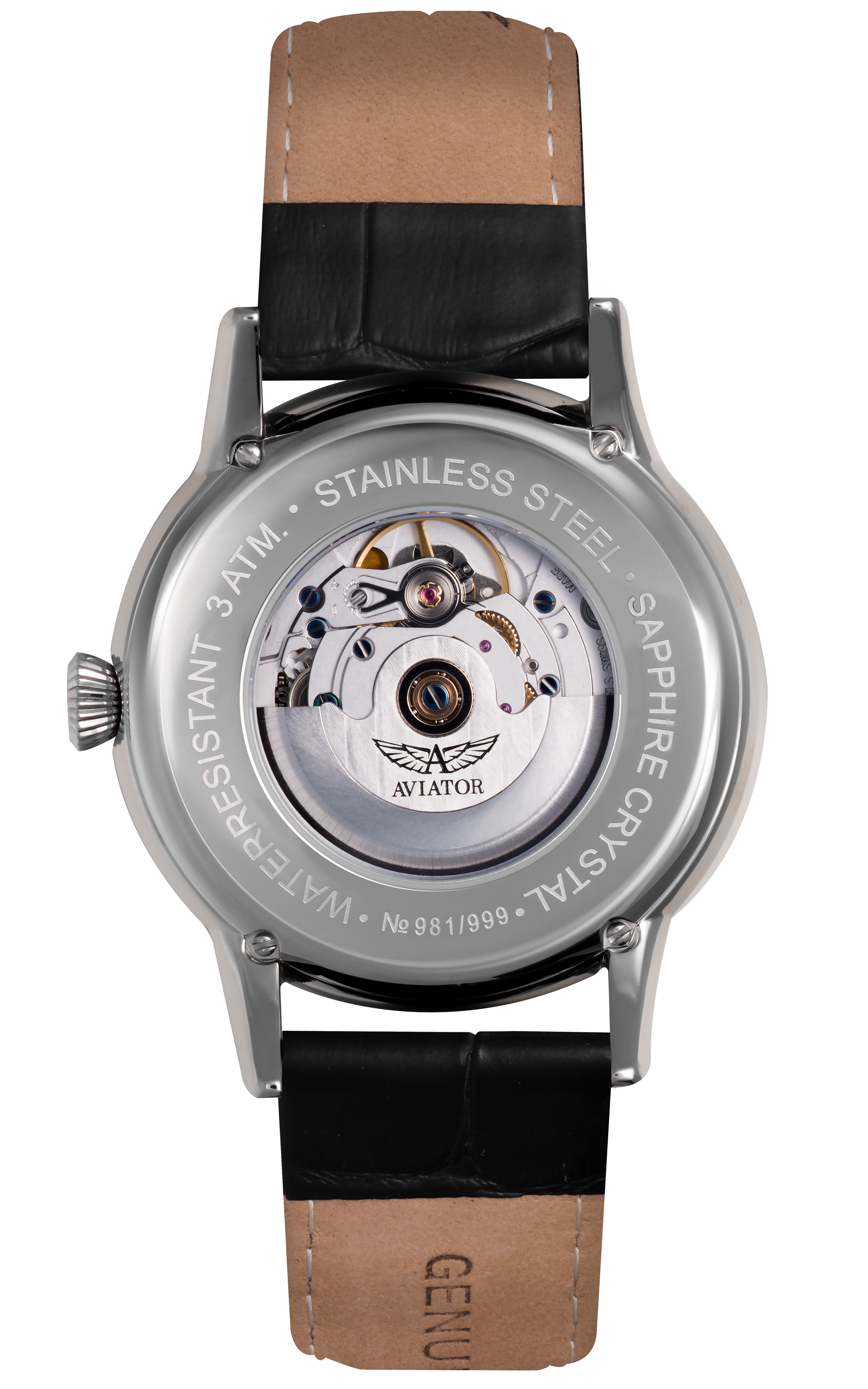 Aviator Mens Douglas Day Date Watch Blue