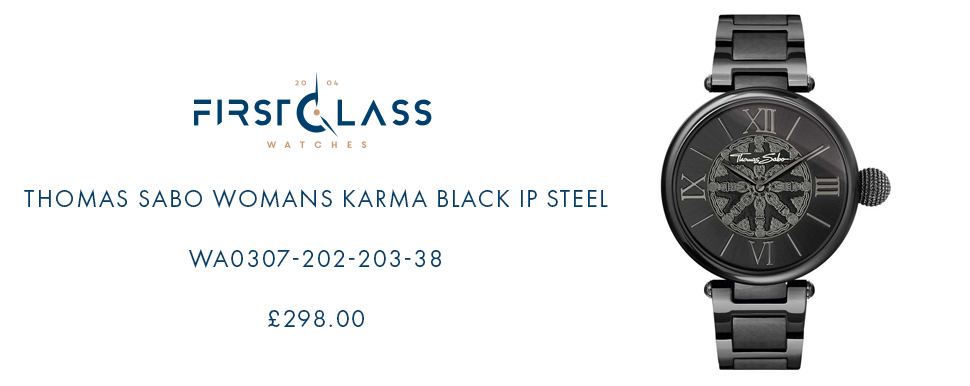Thomas Sabo Womans Karma Black IP Steel