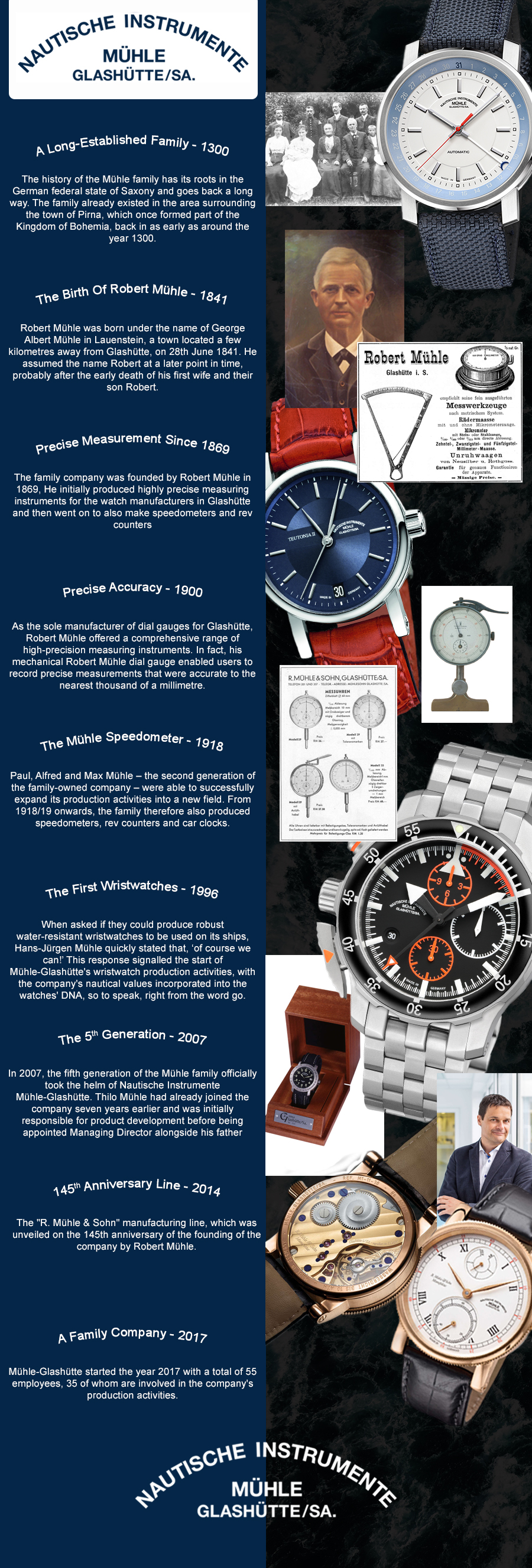 muhle Glashutte Watches Info Graphic