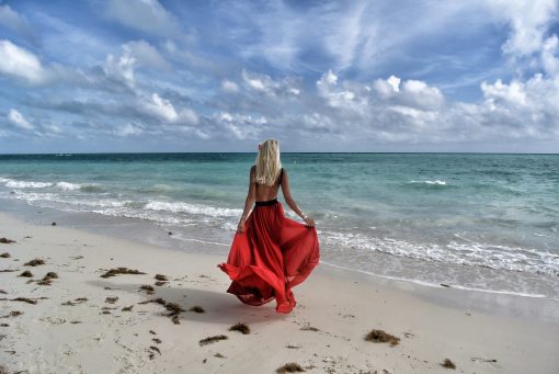 red dress