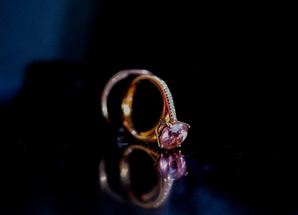 pink gold ring