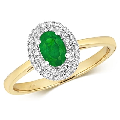 emerald oval ring