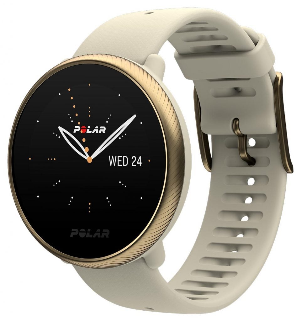 gold and champaign watch