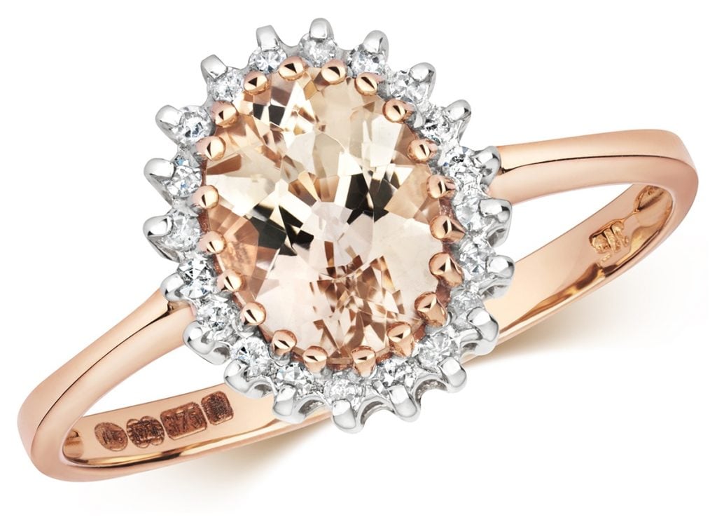 morganite rose gold ring