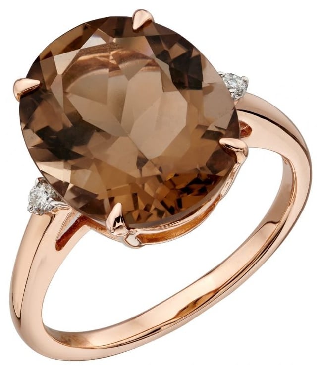 smokey quartz ring