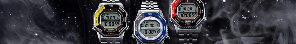 Seiko core collection digital quartz 'rotocall' watches