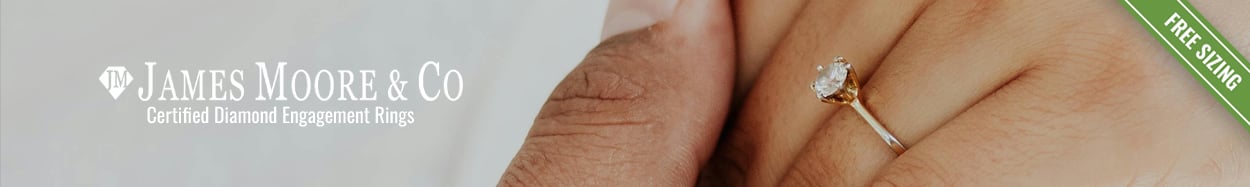 Certified diamond engagement rings trilogy style