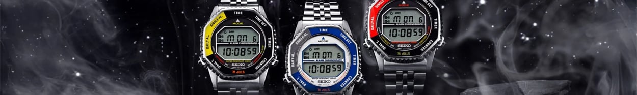 Seiko core collection digital quartz 'rotocall' watches