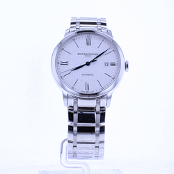 Baume Mercier Classima Automatic (40mm) Opaline Silver Guilloché