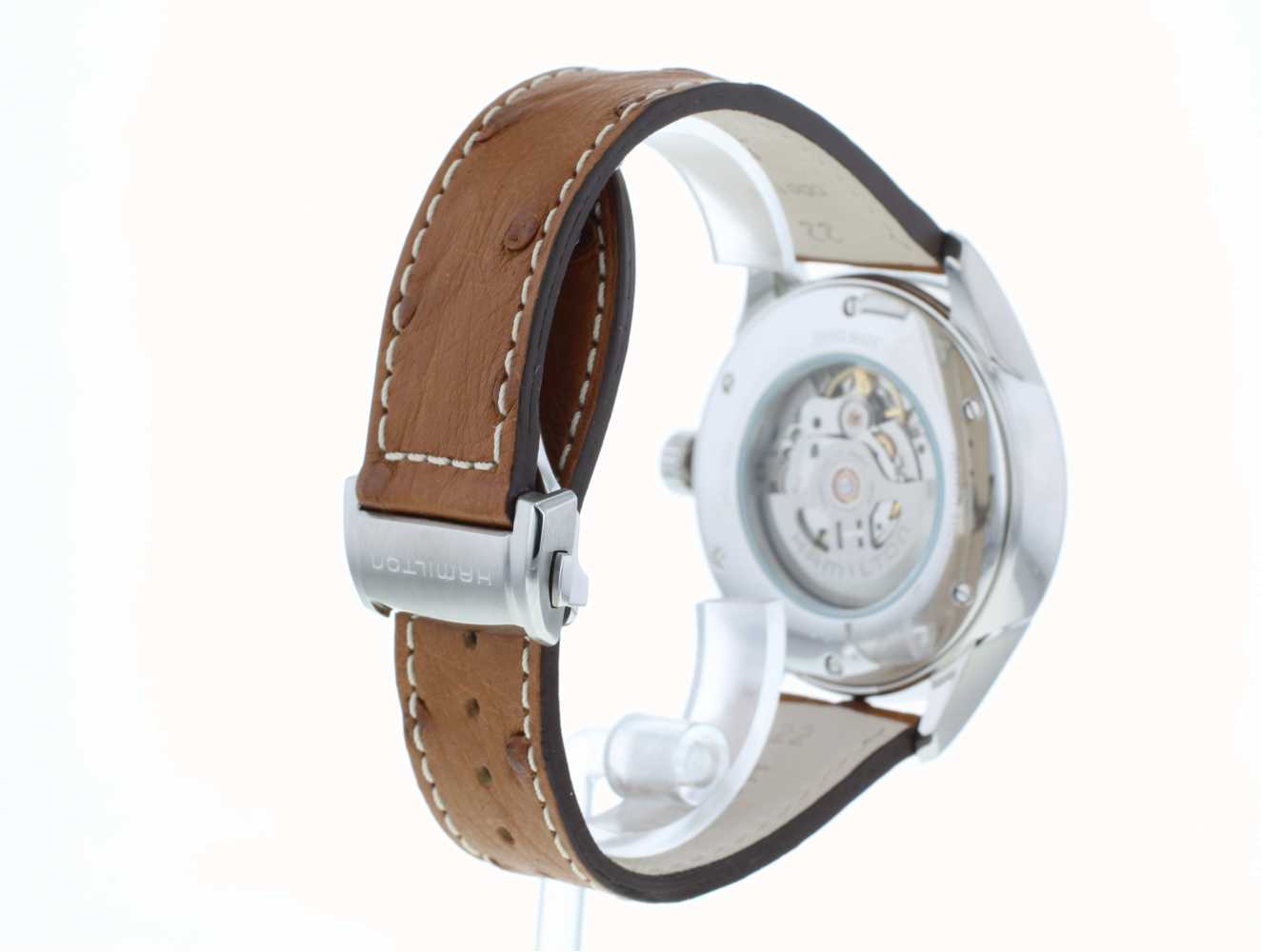 Hamilton Mens Jazzmaster Viewmatic Automatic Brown Leather Strap ...
