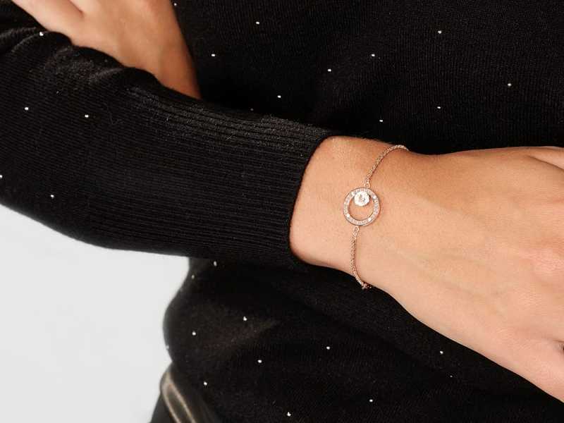 Zodiac Collection - Celestine Stone Bracelet with Libra Sterling Silve