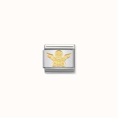 Nomination COMPOSABLE Classic RELIGIOUS In Stainless Steel And 18k Gold Angel 030105/04