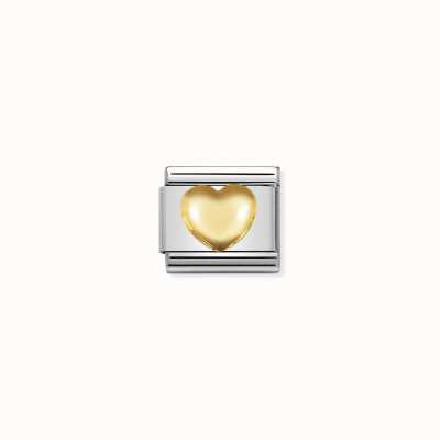 Nomination COMPOSABLE Classic LOVE In Stainless Steel With 18k Gold Raised Heart 030116/01