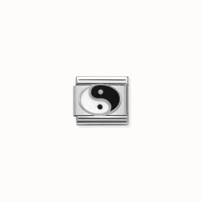 Nomination Composable Classic SYMBOLS In Stainless Steel Enamel And Silver 925 Ying Yang 330202/14
