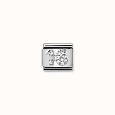 Nomination Composable CL SYMBOLS Steel Cubic Zirconia And Silver 925 16 330304/17