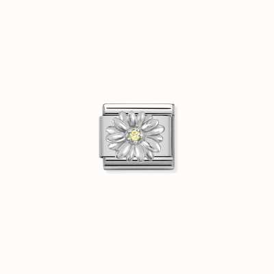 Nomination Composable CL Symbols Stainless Steel Silver 925 And Cubic Zirconia Daisy 330311/13
