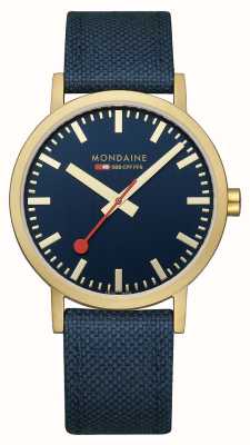 Mondaine Classic | 40mm | Blue Dial | Blue Strap A660.30360.40SBQ