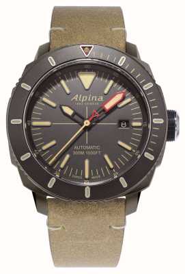 Alpina Seastrong Diver 300 Automatic (44mm) Grey Dial / Light Brown Leather AL-525LGG4TV6