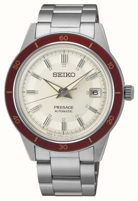 Seiko Presage Style 60s Ruby Automatic Red Bezel Watch SRPH93J1