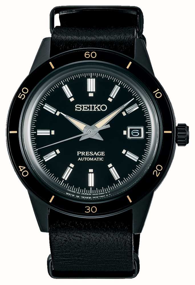 Seiko Presage Style 60s Stealth Automatic Black Watch SRPH95J1 - First  Class Watches™