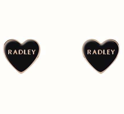 Radley Jewellery Ladies Black Love Letters Stud Earrings RYJ1230S