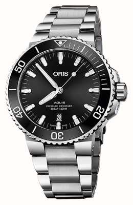 ORIS Aquis Date Automatic (39.5mm) Black Dial / Stainless Steel Bracelet 01 733 7732 4134-07 8 21 05PEB