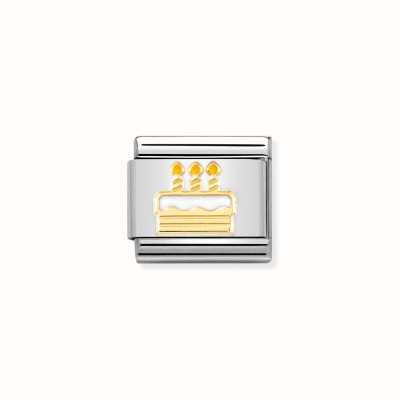 Nomination CLASSIC Composable White Enamel Birthday Cake Charm 030272/71