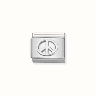 Nomination COMPOSABLE LINK, PEACE SYMBOL, STERLING SILVER 330106/04
