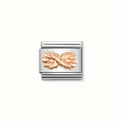Nomination COMPOSABLE LINK Stainless Steel Rose Gold Textured Infinity 430106/24