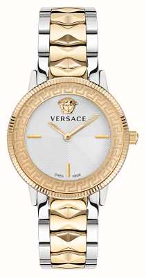 Versace V-TRIBUTE (36mm) Silver Dial / Two-Tone Stainless Steel VE2P00422