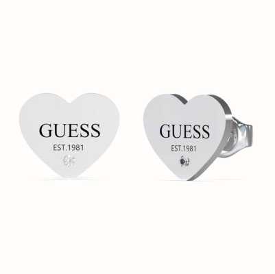 Guess Ladies Stainless Steel Heart Party Stud Earrings UBE02177JWRHT/U