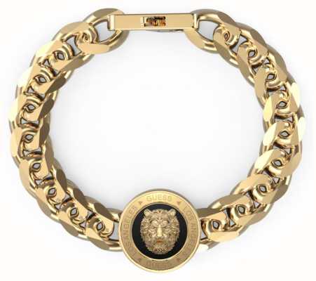 Guess Mens Gold Tone Stainless Steel Bracelet UMB01314YGBKL
