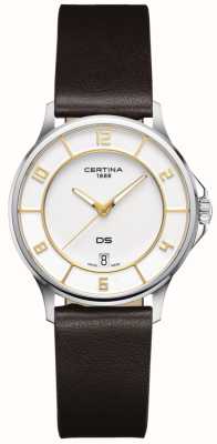 Certina DS-6 Lady | White Dial | Brown Strap C0392511701701