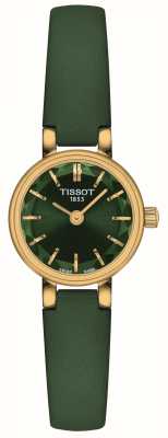 Tissot Women's Lovely | Green Facetted Dial | Green Leather Strap T1400093609100