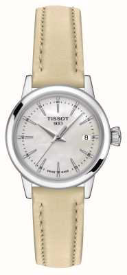 Tissot Women's Classic Dream | Mother-of-Pearl Dial | Beige Leather Strap T1292101611100