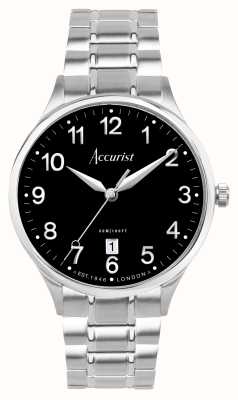 Accurist Classic Mens | Black Dial | Stainless Steel Bracelet 73002