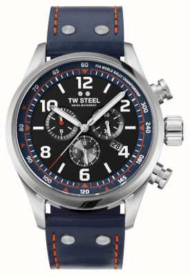 TW Steel Swiss Volante Fast Lane World Rally Championship Special (48mm) Black Dial / Blue Leather Strap SVS311