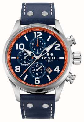 TW Steel Volante | Blue Chronograph Dial | Blue Leather Strap VS89