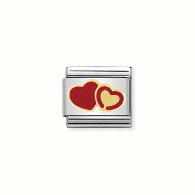 Nomination CLASSIC Gold Love Double Hearts Series Charm 030253/29