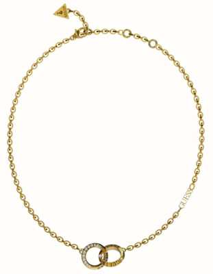 Guess Ladies Yellow Gold Plated Mini Forever Link Necklace UBN02191YG