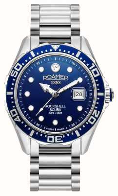 Roamer Rockshell Scuba | Blue Dial | Stainless Steel Bracelet 220858 41 45 50