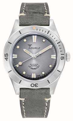 Squale Super-Squale (38mm) Sunray Grey Dial / Grey Italian Leather Strap SUPERSSG.PG