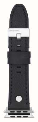 Diesel Apple Watch Strap (42/44/45mm) Black Leather DSS0001