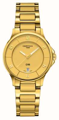 Certina DS-6 Lady | Quartz | Gold Dial | Gold PVD Steel Bracelet C0392513336700